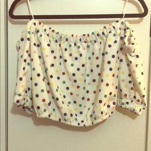 Polka dot crop top